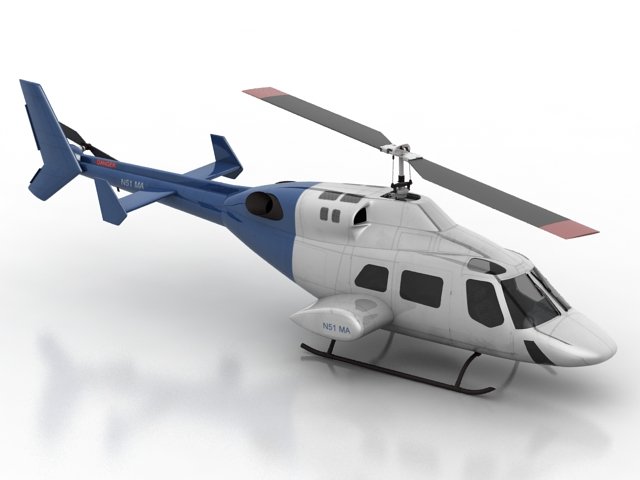 3d model helicopter top
