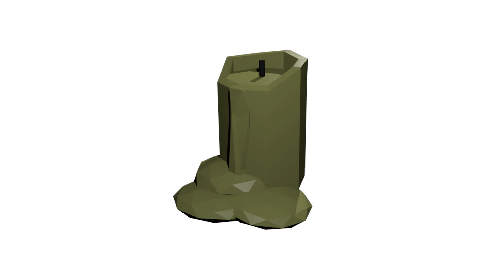 candle melted 3D Model .c4d .max .obj .3ds .fbx .stl .blend 