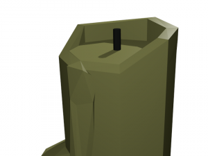 candle melted 3D Модель