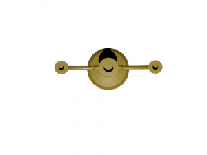 golden candlestick fancy 3D मॉडल