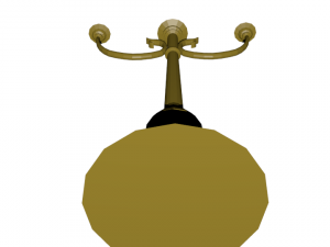 golden candlestick fancy 3D मॉडल