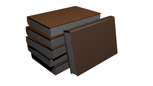 book pile Model 3D .c4d .max .obj .3ds .fbx .stl .blend 