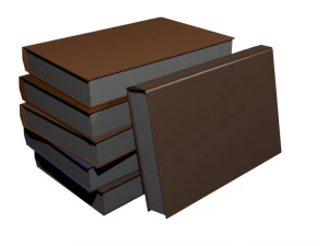 B&uuml;cherstapel 3D Modell