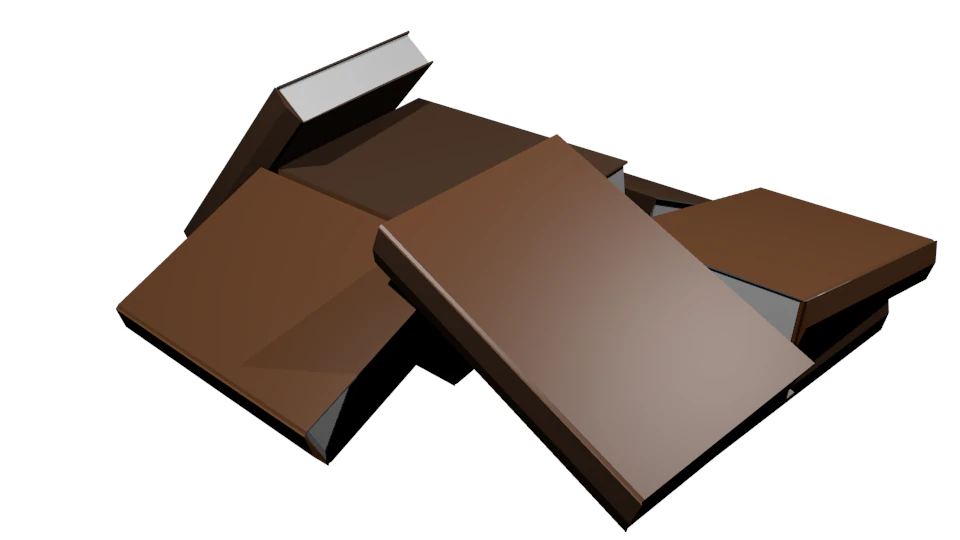 책 더미 3D 모델 .c4d .max .obj .3ds .fbx .stl .blend 