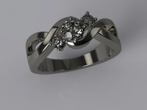 ring3diamonds 3D Print Model
