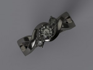 ring3diamonds 3D Print Model