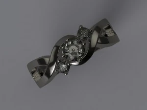 ring3diamonds 3D Print Model