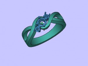 ring3diamonds 3D Print Model