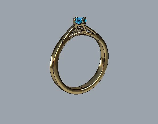 ring1diamond 3D Print Model .c4d .max .obj .3ds .fbx .stl .blend 