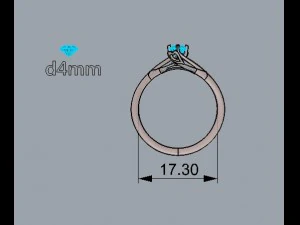 ring1diamond 3D Print Model