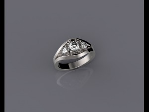 ring3diamonds 3D Print Model