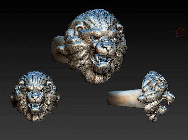 lion ring 3D Print Model .c4d .max .obj .3ds .fbx .lwo .lw .lws
