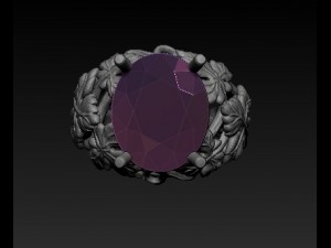 leaves ring 3D Print Model