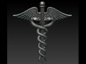 caduceus jewelry 3D Print Model
