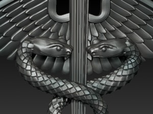 caduceus jewelry 3D Print Model
