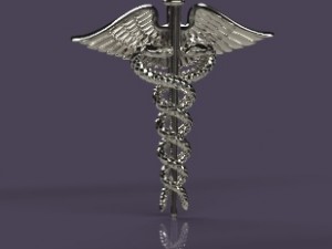 caduceus jewelry 3D Print Model