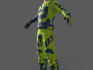 motocross racing suit 3D Model