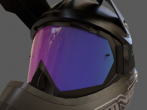 motocross helmet n goggle Modelo 3D