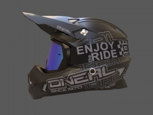 motocross helmet n goggle Modelo 3D
