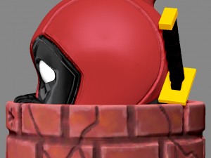 deadpool peeking 3D Print Model