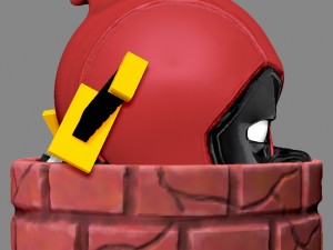 deadpool peeking 3D Print Model