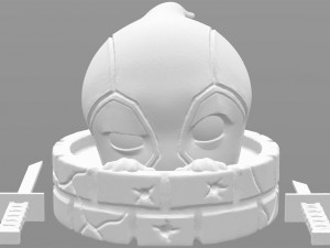deadpool peeking 3D Print Model