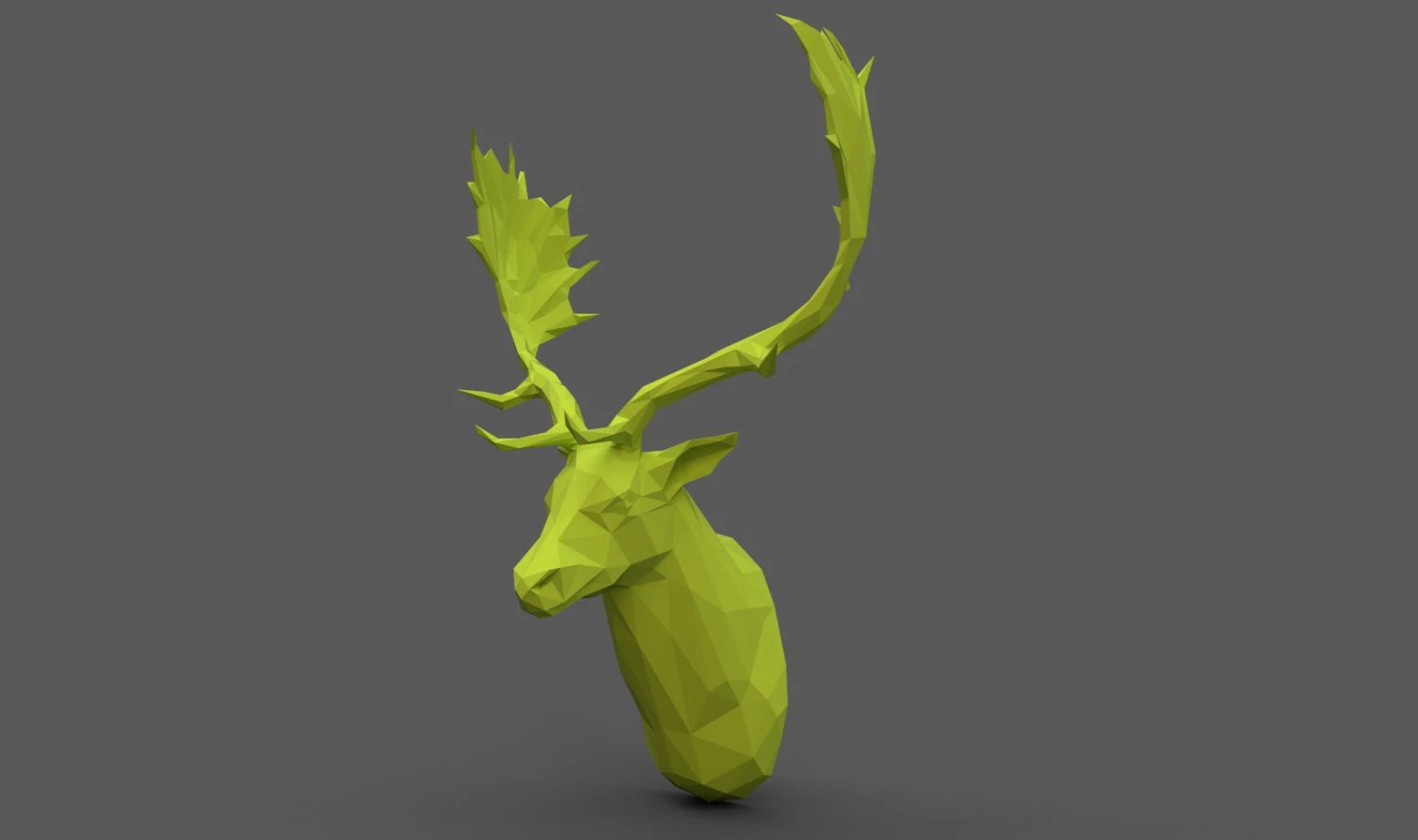 deer male head 3D Print Model .c4d .max .obj .3ds .fbx .stl .blend 