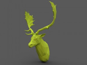 deer male head 3D Print Model