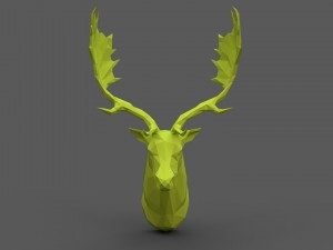 deer male head 3D 프린트 모델