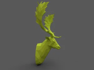 deer male head 3D Print Model