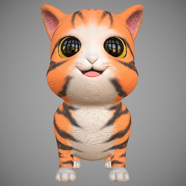 katty cat 3D 모델 .c4d .max .obj .3ds .fbx .stl .blend 