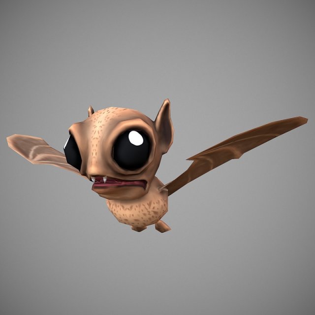 bat cartoon 3D 모델 .c4d .max .obj .3ds .fbx .stl .blend