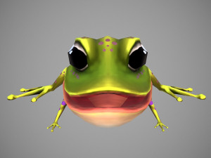 frog cartoon 3D Model