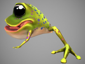 frog cartoon 3D Model