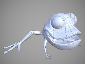 frog cartoon 3D Model