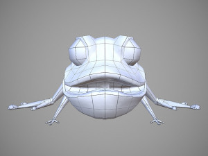 frog cartoon 3D Model
