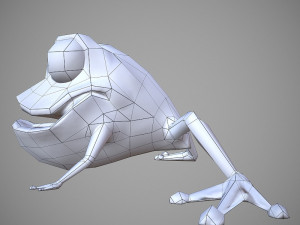 frog cartoon 3D Model