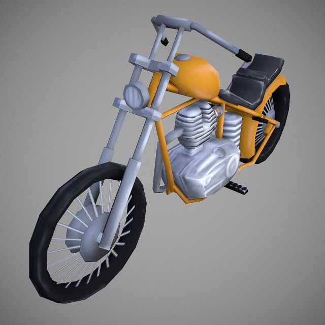 chopperland cartoon Model 3D .c4d .max .obj .3ds .fbx .stl .blend 