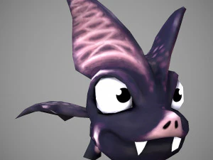 desenho animado de micromorcego Modelo 3D