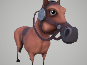 horse cartoon 3D Model