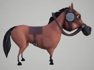 horse cartoon 3D Model