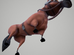 horse cartoon 3D 모델