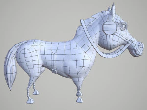 horse cartoon 3D Model
