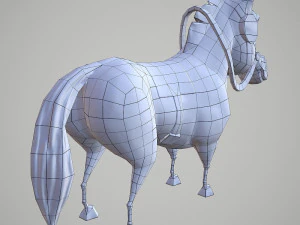 horse cartoon 3D Model