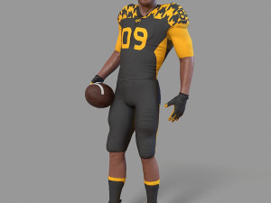 american football player 3D Model