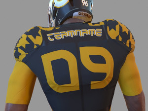 american football player 3D Model