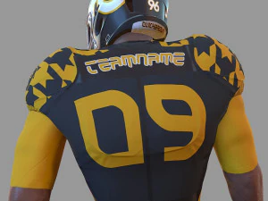 american football player 3D Model