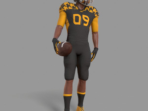 american football player 3D Model