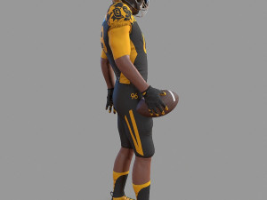 american football player 3D Model