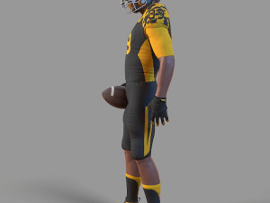 american football player 3D Model